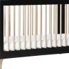 Babyletto Lolly 3-In-1 Convertible Crib with Toddler Bed Conversion Kit - Black/WashedNatural
