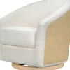 Babyletto Madison Swivel Glider - Ivory Boucle & Cane w/Light Wood Base