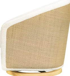 Babyletto Madison Swivel Glider - Ivory Boucle & Cane w/Light Wood Base