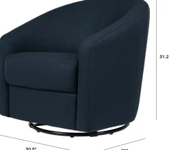 Babyletto Madison Swivel Glider - Performance Navy Eco-Twill