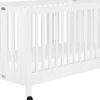 Babyletto Maki Full-Size Portable Folding Crib w/Toddler Bed Conversion Kit - White