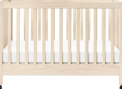 Babyletto Maki Full-Size Portable Folding Crib w/Toddler Bed Conversion Kit - Washed Natural