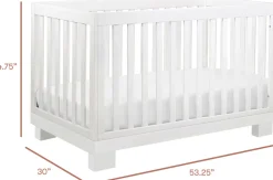 Babyletto Modo 3-in-1 Convertible Crib w/Toddler Bed Conversion Kit - White