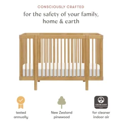 Babyletto Pogo 8-in-1 Convertible Crib w/All-Stages Conversion Kits - Honey