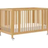 Babyletto Rolli 9-in-1 Convertible All-Stages Crib with Bassinet & Toddler Bed Conversion Kits - Honey