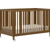 Babyletto Rolli 9-in-1 Convertible All-Stages Crib with Bassinet & Toddler Bed Conversion Kits - Natural Walnut
