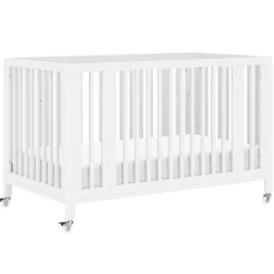 Babyletto Rolli 9-in-1 Convertible All-Stages Crib with Bassinet & Toddler Bed Conversion Kits - White
