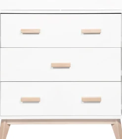 Babyletto Scoot 3-Drawer Changer Dresser w/Removable Changing Tray - White / Washed Natural