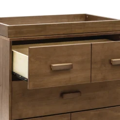 Babyletto Scoot 3-Drawer Changer Dresser w/Removable Changing Tray - Natural Walnut