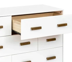 Babyletto Scoot 6-Drawer Dresser - White / Natural Walnut