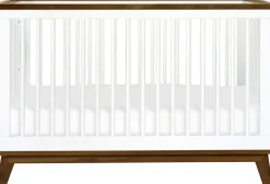 Babyletto Scoot 3-in-1 Convertible Crib w/Toddler Bed Conversion Kit - White / Natural Walnut