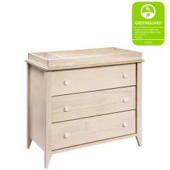 Babyletto Sprout 3-Drawer Changer Dresser w/Removable Changing Tray - Washed Natural / White