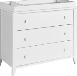 Babyletto Sprout 3-Drawer Changer Dresser w/Removable Changing Tray - White