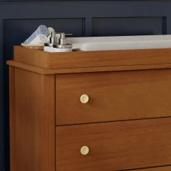 Babyletto Sprout 3-Drawer Changer Dresser w/Removable Changing Tray - Chestnut / Natural