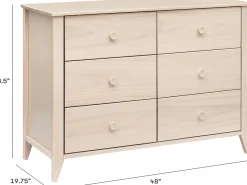 Babyletto Sprout 6-Drawer Double Dresser - Washed Natural