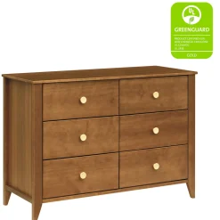 Babyletto Sprout 6-Drawer Double Dresser - Chestnut / Natural