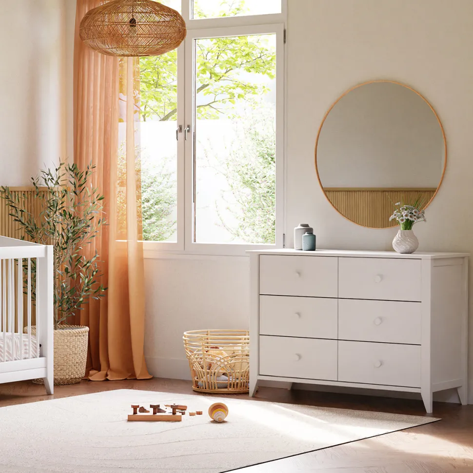 Babyletto Sprout 6-Drawer Double Dresser - White