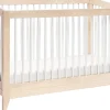 Babyletto Sprout 4-in-1 Convertible Crib w/Toddler Bed Conversion Kit - Washed Natural / White