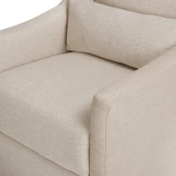 Babyletto Toco Swivel Glider and Ottoman - Performance Beach Eco-Weave
