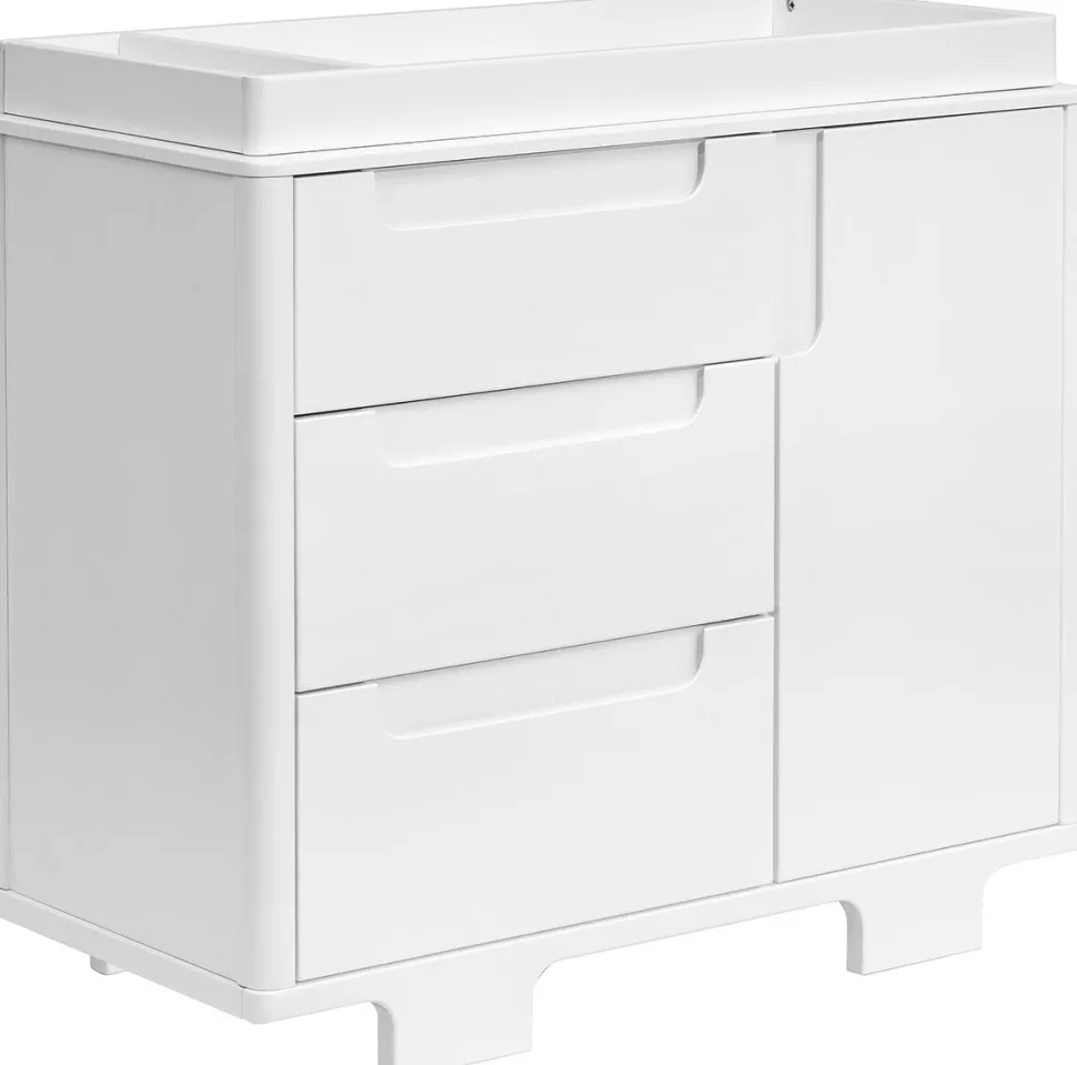 Babyletto Yuzu 3-Drawer Changer Dresser, KD w/Removable Changing Tray - White
