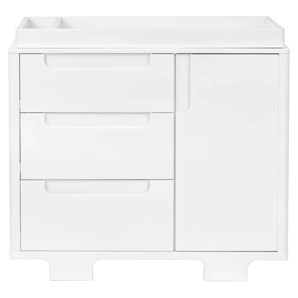 Babyletto Yuzu 3-Drawer Changer Dresser, KD w/Removable Changing Tray - White