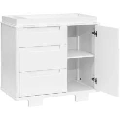 Babyletto Yuzu 3-Drawer Changer Dresser, KD w/Removable Changing Tray - White