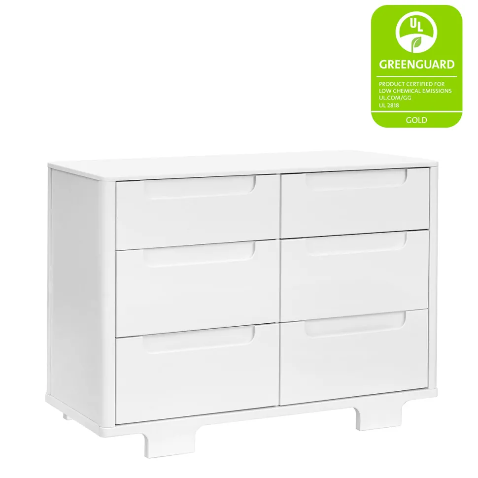 Babyletto Yuzu 6-Drawer Dresser, KD - White