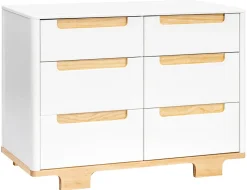 Babyletto Yuzu 6-Drawer Dresser, KD - White / Natural