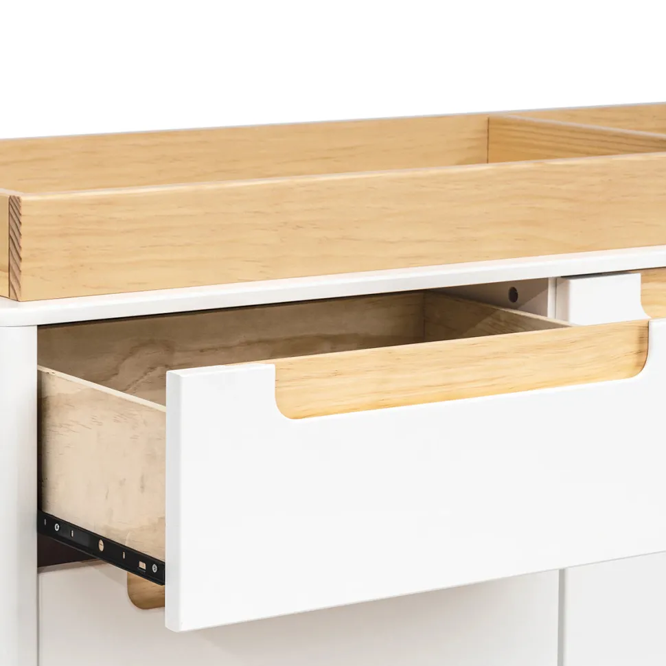 Babyletto Yuzu 6-Drawer Dresser, KD - White / Natural