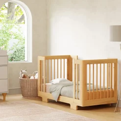 Babyletto Yuzu 8-in-1 Convertible Crib with All-Stages Conversion Kit - Natural