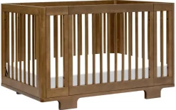 Babyletto Yuzu 8-in-1 Convertible Crib with All-Stages Conversion Kit - Natural Walnut