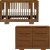 Babyletto Yuzu 8-in-1 Convertible Crib + 6-Drawer Dresser Bundle - Natural Walnut