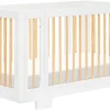 Babyletto Yuzu 8-in-1 Convertible Crib with All-Stages Conversion Kit - White / Natural