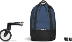 Babyzen YOYO2 Ultra Compact Complete 6+ Stroller & Rolling Bag Bundle - White/Air France Blue
