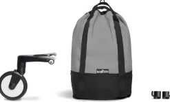 Babyzen YOYO2 Ultra Compact Complete 6+ Stroller with Bassinet & Rolling Bag Bundle - White/Grey