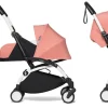 Babyzen YOYO2 Ultra Compact Complete 0+/6+ Stroller & Rolling Bag Bundle - White/Ginger