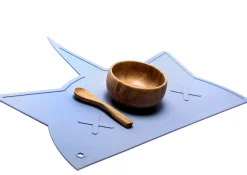 BamBamBoom Non-Slip Silicone Placemat - Unicorn-Cat Slate