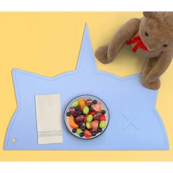 BamBamBoom Non-Slip Silicone Placemat - Unicorn-Cat Slate