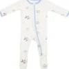 Bamboo Little Zippered Footie - Blue Fish (0-3m)
