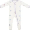 Bamboo Little Zippered Footie - Lavender Fish (9-12m)