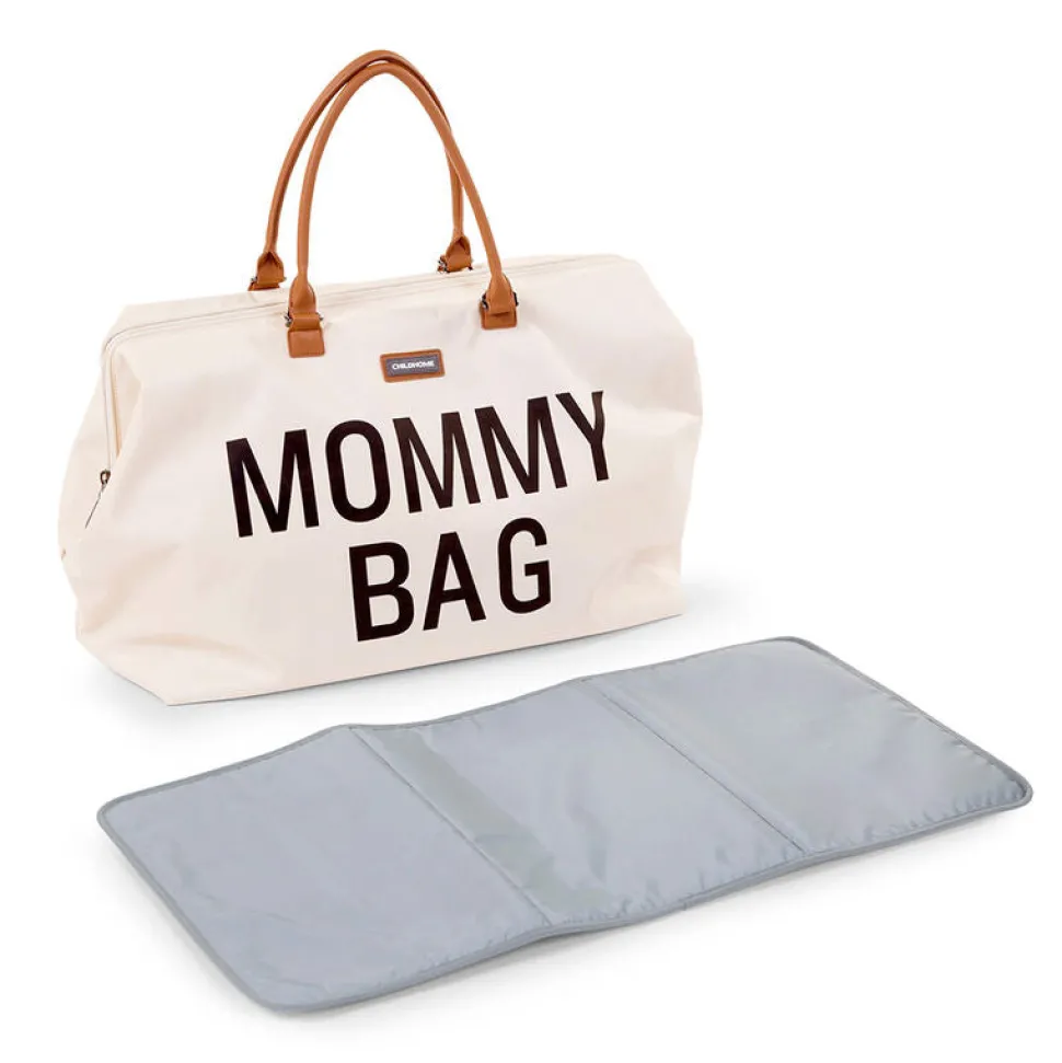 BEABA Childhome Canvas Mommy Bag - Off-White & Black