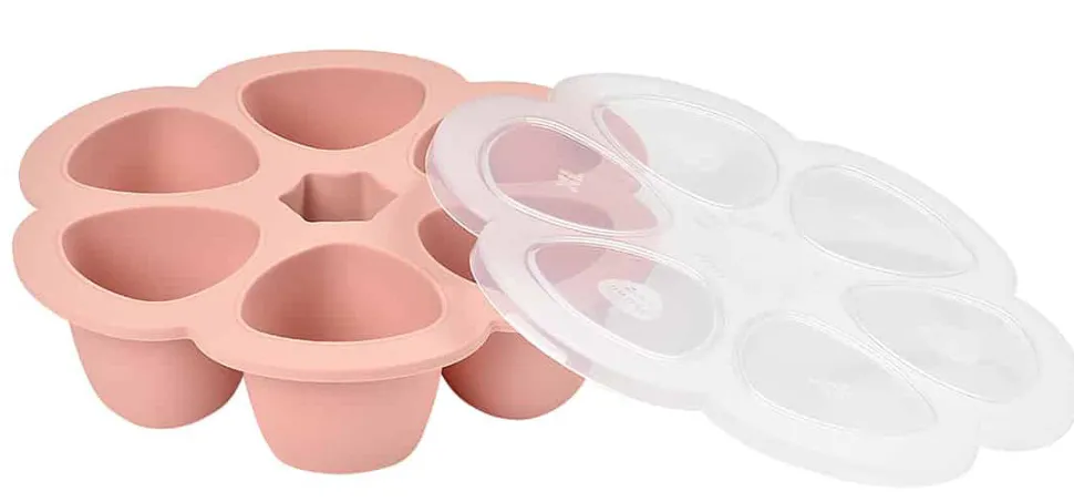 BEABA Multiportions Silicone Baby Food Freezer Tray, 3oz - Rose