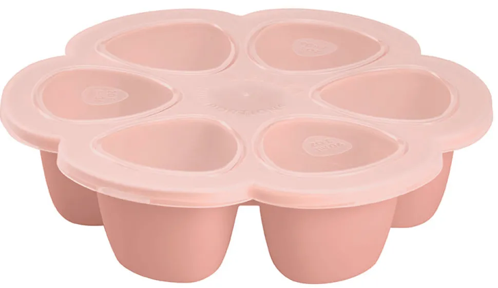 BEABA Multiportions Silicone Baby Food Freezer Tray, 3oz - Rose