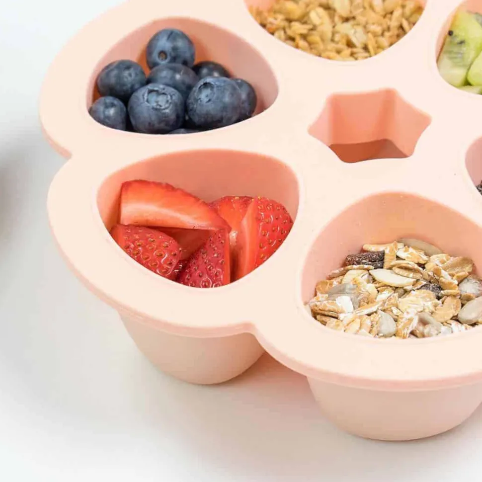 BEABA Multiportions Silicone Baby Food Freezer Tray, 3oz - Rose