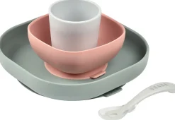 BEABA 4-Piece Silicone Dinner Set - Eucalyptus