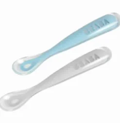 Beaba Set of 2 Spoon Travel Set - Cloud/Rain