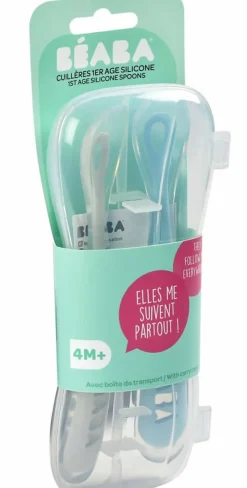 Beaba Set of 2 Spoon Travel Set - Cloud/Rain