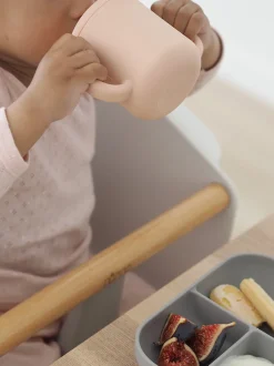 BEABA Sips & Bites 3-Piece Silicone Feeding Set - Rose