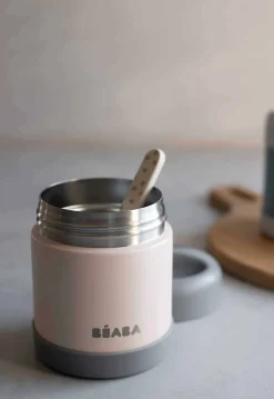 BEABA Stainless Steel Insulated Jar, 10 oz - Rose