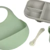 BEABA The Essentials Silicone Meal Set - Grey / Sage